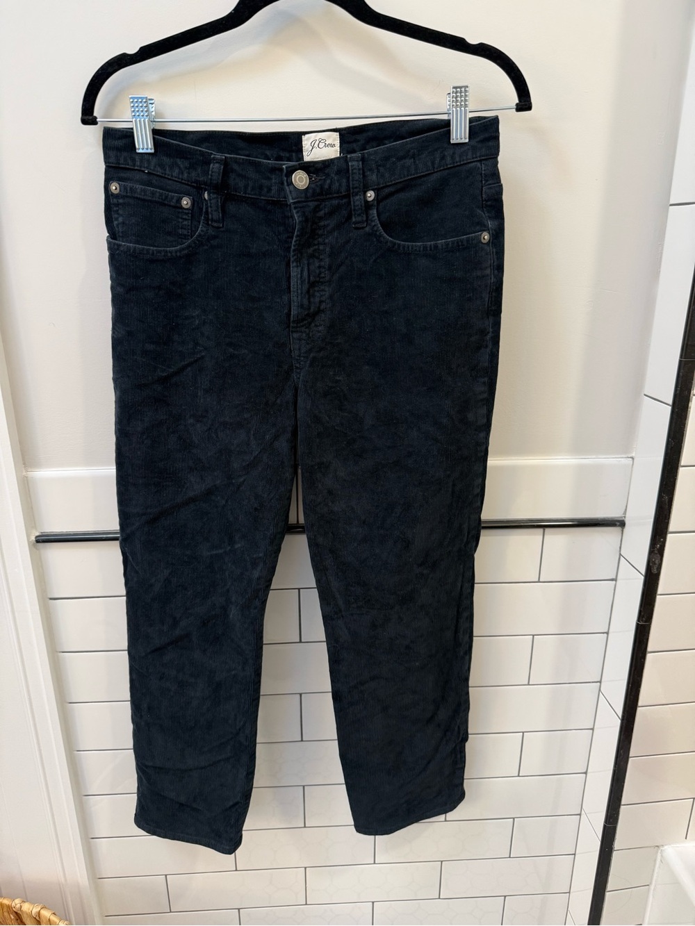 J. Crew Women’s Black Straight Corduroy Jeans